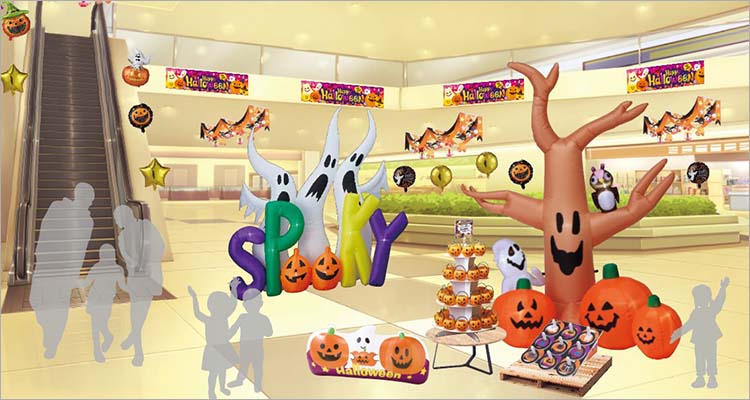 ハロウィンモールディスプレイ例