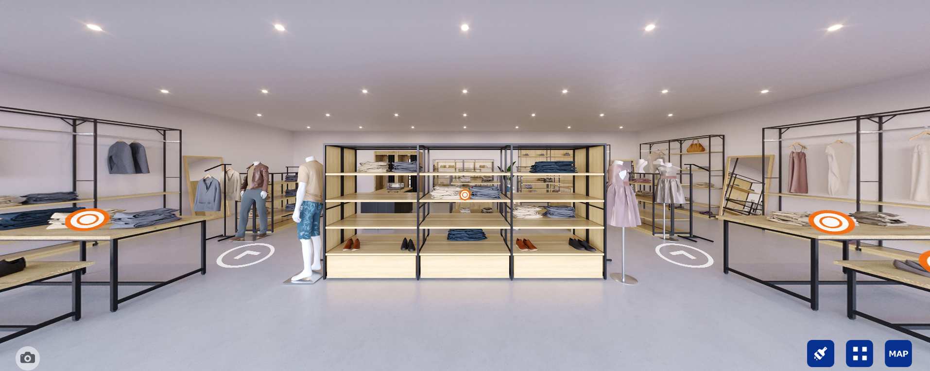 アパレルショールーム 360°レイアウト