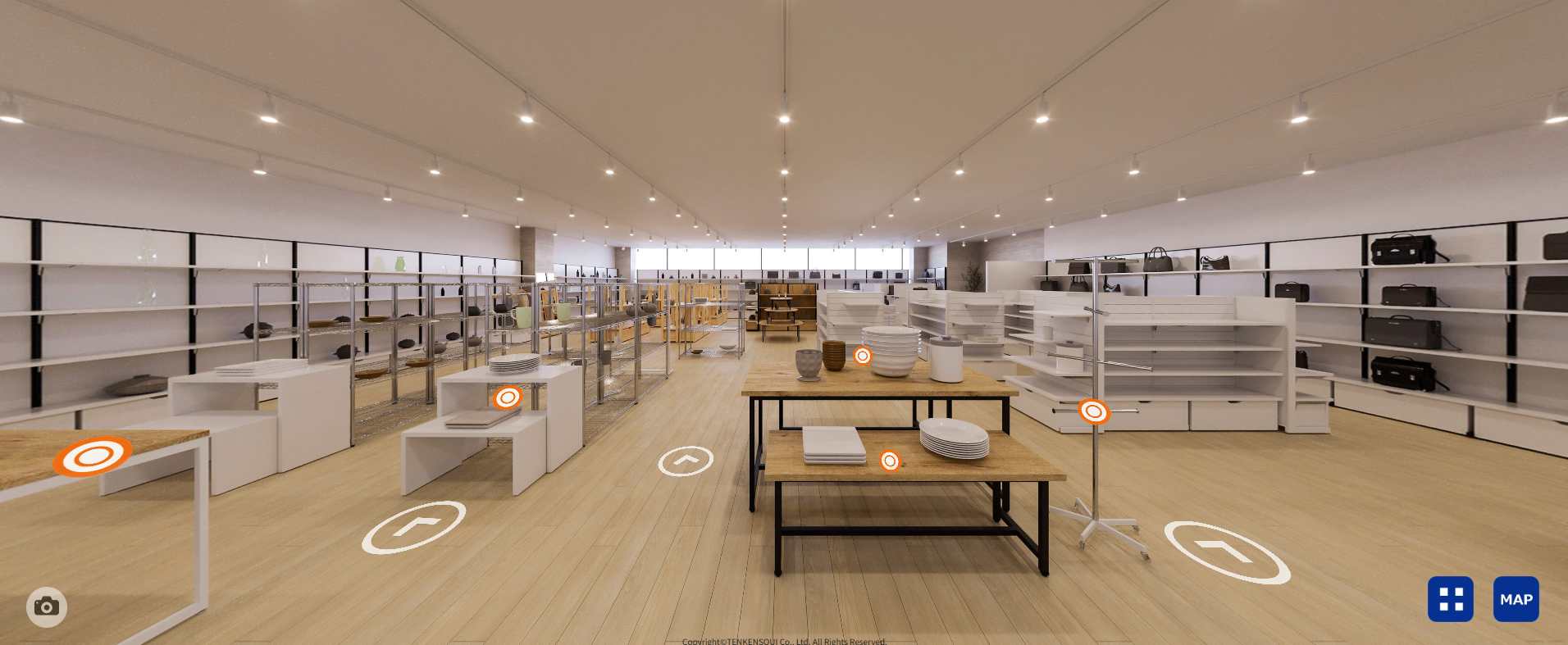 雑貨店・量販店ショールーム 360°レイアウト