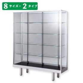 ハイタイプ ガラスショーケース ステージ無し ホワイト