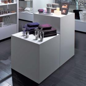 木製キューブステージ 90cm〔ストエキオリジナル〕 ホワイト